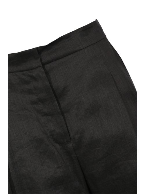 Pantalone crop MSTTARTUFO in tela ramié Nero MAX MARA STUDIO | 2616131012600003